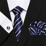 Mens Tie Skinny Blue palid 100% Silk Classic Jacquard