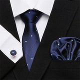 Mens Tie Skinny Blue palid 100% Silk Classic Jacquard