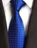Fashion Striped Plaid Men's Red Blue Grey Classic Neck Ties