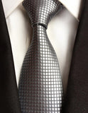 Fashion Striped Plaid Men's Red Blue Grey Classic Neck Ties