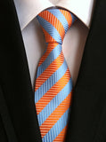 Fashion Striped Plaid Men's Red Blue Grey Classic Neck Ties