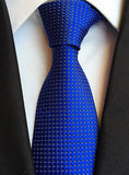 Fashion Striped Plaid Men's Red Blue Grey Classic Neck Ties