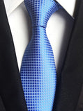 Fashion Striped Plaid Men's Red Blue Grey Classic Neck Ties