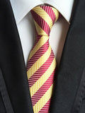 Fashion Striped Plaid Men's Red Blue Grey Classic Neck Ties