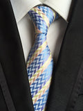 Fashion Striped Plaid Men's Red Blue Grey Classic Neck Ties