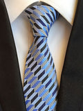 Fashion Striped Plaid Men's Red Blue Grey Classic Neck Ties