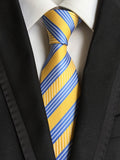 Fashion Striped Plaid Men's Red Blue Grey Classic Neck Ties