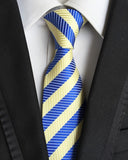 Fashion Striped Plaid Men's Red Blue Grey Classic Neck Ties