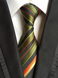 Fashion Striped Plaid Men's Red Blue Grey Classic Neck Ties