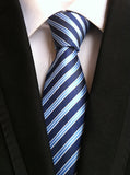 Fashion Striped Plaid Men's Red Blue Grey Classic Neck Ties