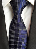Fashion Striped Plaid Men's Red Blue Grey Classic Neck Ties