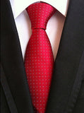 Fashion Striped Plaid Men's Red Blue Grey Classic Neck Ties