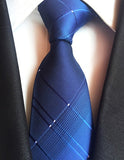 Fashion Striped Plaid Men's Red Blue Grey Classic Neck Ties