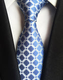 Fashion Striped Plaid Men's Red Blue Grey Classic Neck Ties