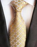 Fashion Striped Plaid Men's Red Blue Grey Classic Neck Ties