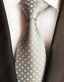 Fashion Striped Plaid Men's Red Blue Grey Classic Neck Ties