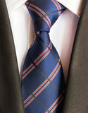 Fashion Striped Plaid Men's Red Blue Grey Classic Neck Ties