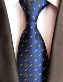 Fashion Striped Plaid Men's Red Blue Grey Classic Neck Ties