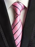 Fashion Striped Plaid Men's Red Blue Grey Classic Neck Ties