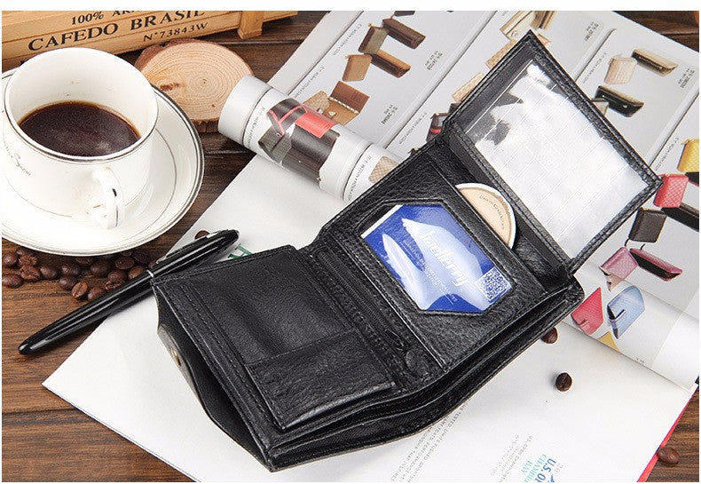 Men's wallet ,Genuine leather qualitty guarantee purse