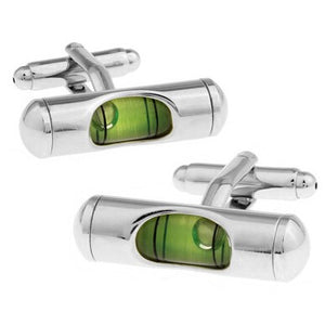 Green level meter cufflink for mens