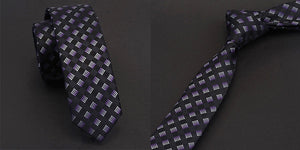 Waterproof Striped Plaid Neckties Jacquard Tie