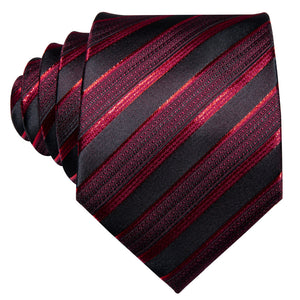 Men Tie Red Striped Fashion Designer Ties