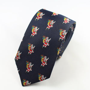 Red Christmas Tie 7cm Snowman Ties For Christmas Day