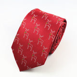 Red Christmas Tie 7cm Snowman Ties For Christmas Day