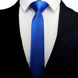 Men Solid Navy Blue Classic Ties for Bridegroom