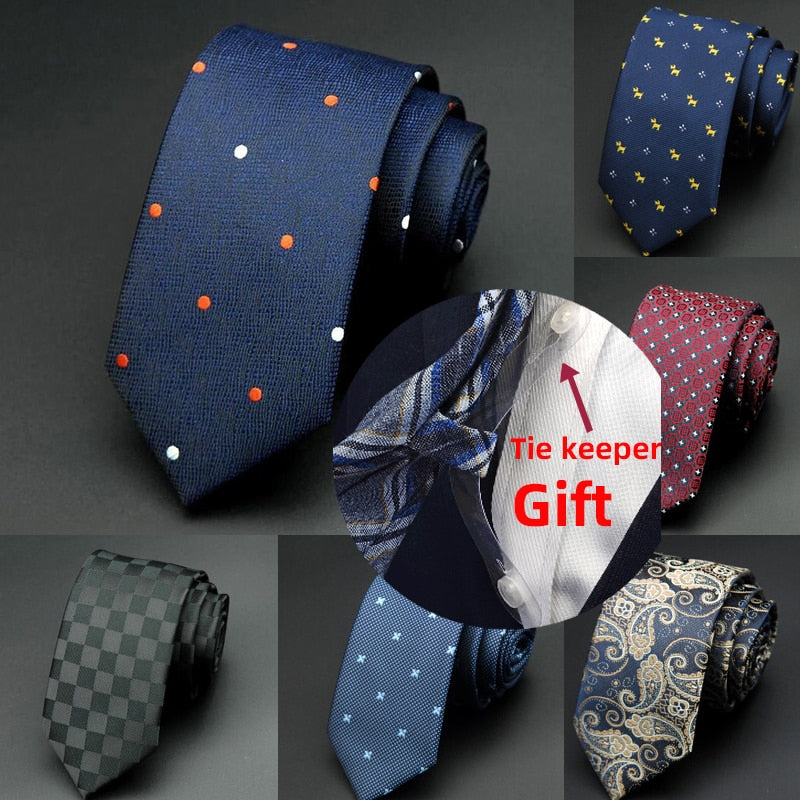 Man Fashion Dot Neckties Corbatas Gravata Jacquard Slim Tie
