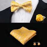 Silk Flower Business Bowtie Men Vintage