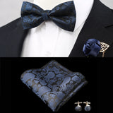 Silk Flower Business Bowtie Men Vintage