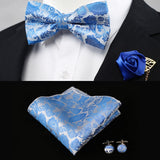 Silk Flower Business Bowtie Men Vintage
