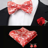 Silk Flower Business Bowtie Men Vintage