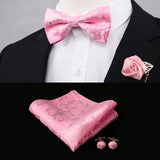 Silk Flower Business Bowtie Men Vintage