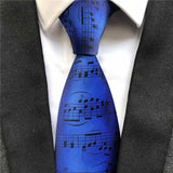 Burgundy Wine Color Music Notation Necktie