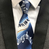Burgundy Wine Color Music Notation Necktie