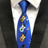 Burgundy Wine Color Music Notation Necktie
