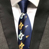 Burgundy Wine Color Music Notation Necktie