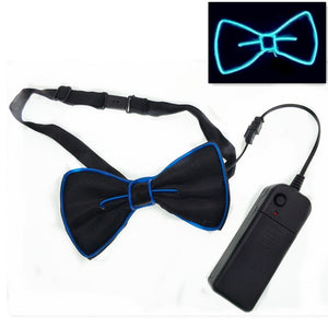 Men LED Wire Flashing Light Up Bow Tie Luminous