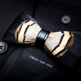 Feather Bow Ties Men's Fashion Peacock Feather
