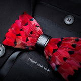 Feather Bow Ties Men's Fashion Peacock Feather