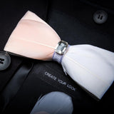 Feather Bow Ties Men's Fashion Peacock Feather