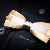 Feather Bow Ties Men's Fashion Peacock Feather