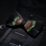 Feather Bow Ties Men's Fashion Peacock Feather