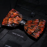 Feather Bow Ties Men's Fashion Peacock Feather