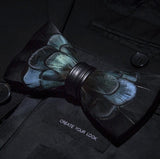 Feather Bow Ties Men's Fashion Peacock Feather