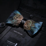 Feather Bow Ties Men's Fashion Peacock Feather