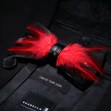 Feather Bow Ties Men's Fashion Peacock Feather